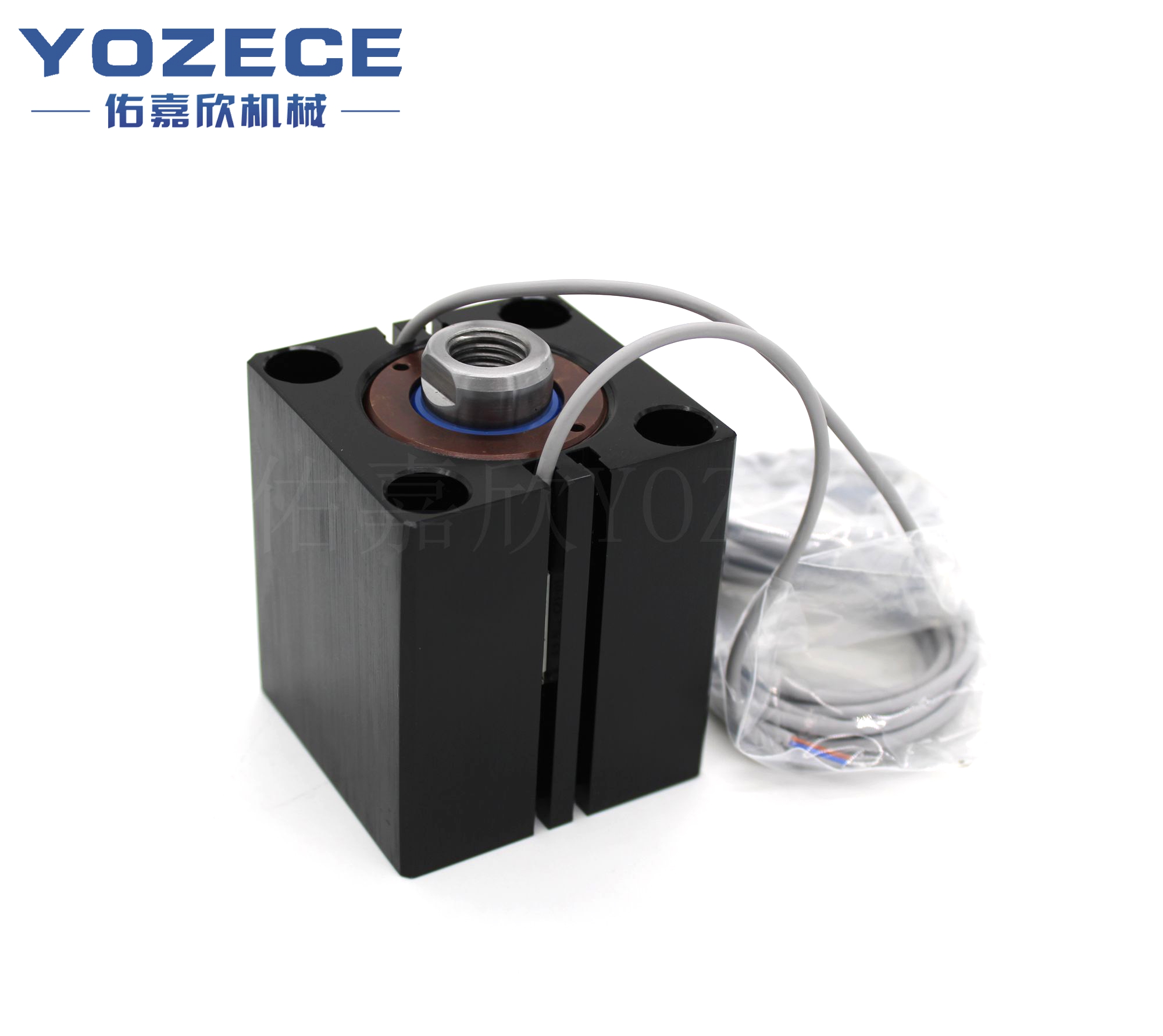 Rear Ports Against Mounting Plate Magnetic Compact Hydraulic Cylinder